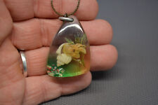 BIJOU - VERITABLE COLLIER VINTAGE EN PLEXI AVEC COQUILLAGE 12g #36