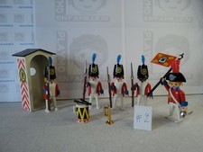 PLAYMOBIL vintage pirates lot soldats tuniques rouges guérite 3544 V2 de 1980 #2