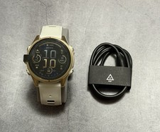 Garmin fenix 8 - 43 mm Sapphire AMOLED GPS Smartwatch - Soft Gold - Open Box