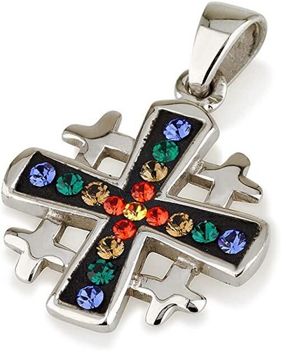 Pendentif croix jérusalem - de,