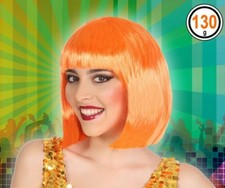 PERRUQUE carrée court ORANGE CHARLESTON Déguisement Femme 1930 NEUF