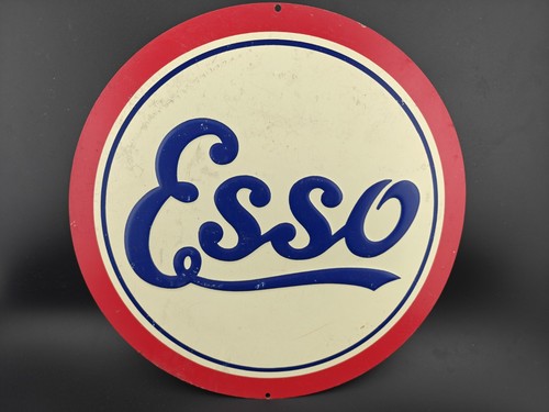 Esso round metal sign - esso,