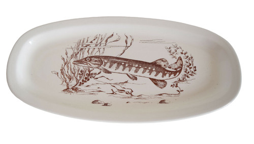 Plat poisson porcelaine - a, en