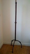 Rare Art Deco Floor Lamp? brutalist? Signed wrought and hammered iron very nice condition