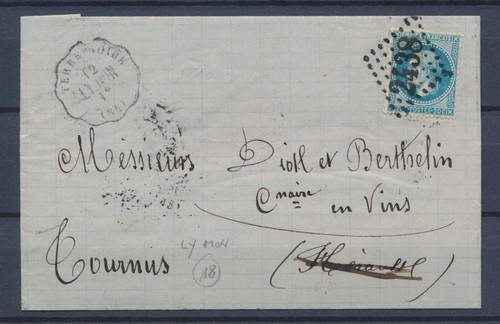1871 lettre obl - obl, +