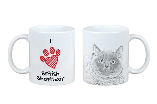 British shorthair tasse avec - shorthair,