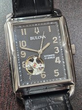 Bulova Sutton Automatic Black Dial Unisex Watch 96A269