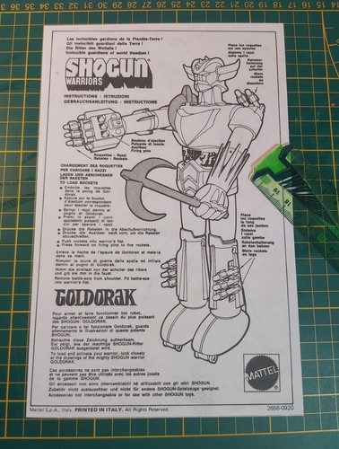Goldorak shogun notice repro - goldorak,