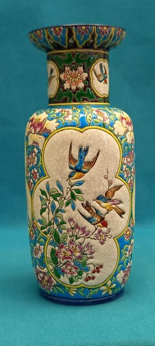 Xix vase col large émaux - xix°,