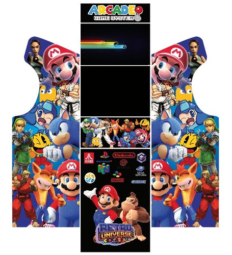 Stickers borne arcade mame - stickers, ou