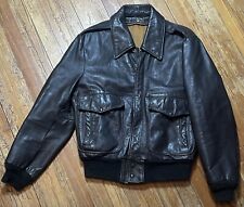 Vintage 70s Schott Leather Flight Jacket Size 42 Bomber Brown 5869 A-2 Flyers