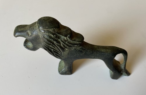 Statuette bronze lion - bronze,