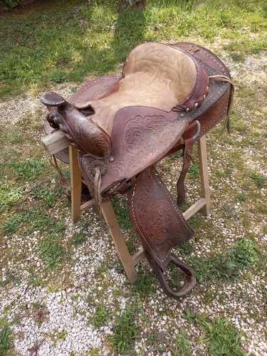 Selle western cuir - selle, en