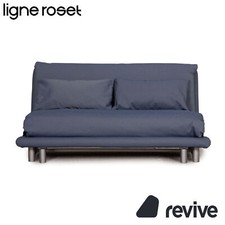 Ligne Roset Multy Tissu Canapé Trois Places Bleu Canapé Lit Neuf
