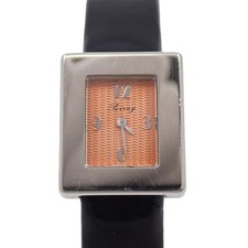 Montre pour femme Poiray Ma Mini quartz cadran orange cuir SS