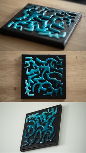 Art contemporain tableau - , 3d