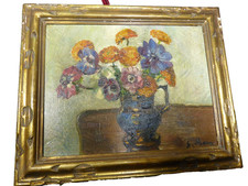 Ancien tableau huile sur toile