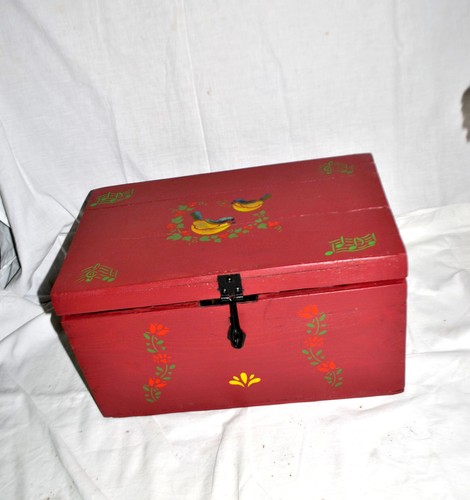 Malle bois vintage - en,