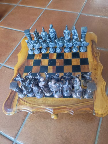 Jeu échecs bois marron - en,