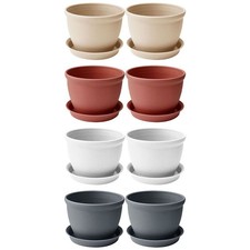 Pots de fleurs ronds en lot de deux parfaits pour la maison et le jardin taille