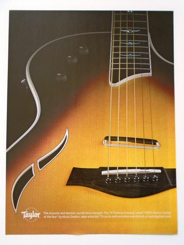 Affichette taylor guitare t5 - affichette,