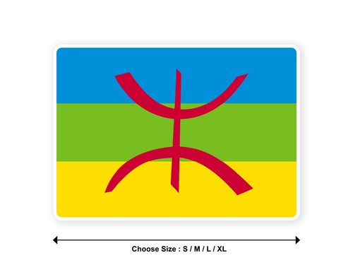 Sticker drapeau berbere - drapeau,