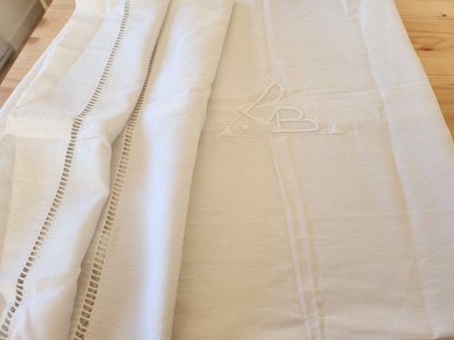 Ancienne taie traversin blanc - ancienne,