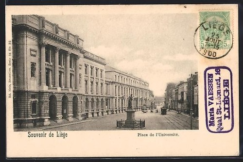 Cpa liège place de - liège,,