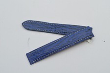 Cartier Bracelet En Cuir De Veau 17Mm Boucle À Clip 16Mm 17-16 Bleu2