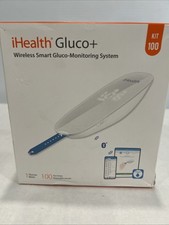 Gluco+ Wireless Smart Blood Glucose Monitor Kit Free App 100 Strip Glucometer