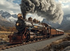Photo A4 Train locomotive