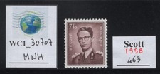 WC1_30707. BELGIUM. 1960 7.50fr. KING BAUDOUIN stamp. Sc.463. MNH