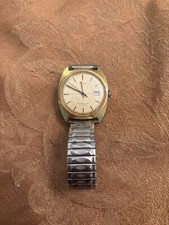 Montre Calendrier Automatique Vintage 1976 Timex Viscount Homme Ton Or Respecte 