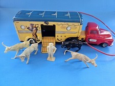 Rare 1950’S  Linemar Battery op Roy Rogers Hauler & Van Truck Near Mint Works