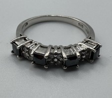 Solid Silver And Stones Ring