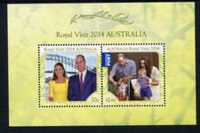 2014 Royal Visit by Prince William, Catherine & Prince George - MUH Mini Sheet