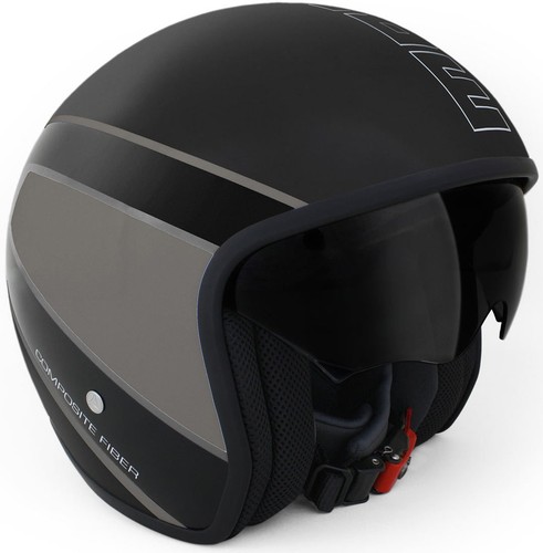 Casque jet momo - casque, noir