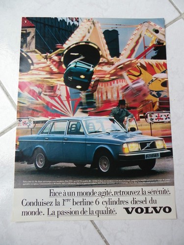 Publicité volvo 244 d6 - publicité,