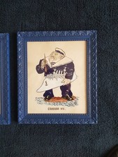 DESSIN GOUACHE   ANCIEN CARICATURE ROI  EDOUARD VII D'APRES GRANDJOUAN