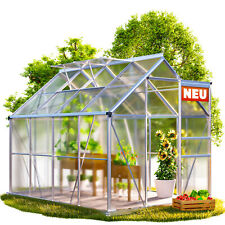 GARDEBRUK® Serre de jardin aluminium 3,6-7,2m² serre polycarbonate serre tomates