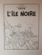 HERGÉ - TINTIN - L'ÎLE NOIRE - SÉRIGRAPHIE - 60 X 80 - 1987 - COMME NEUF -