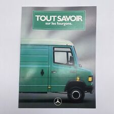 Vintage 1980s Mercedes Benz 609D Van Truck Brochure French Text