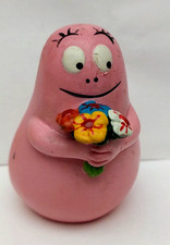 Vintage Barbapapa Pink Flowers PVC Unarticulated Figure Toy