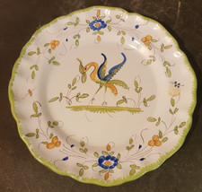 Moustiers Style Polychrome Decorated Earthenware Plate, 20th Century
