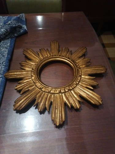 Structure bois dore miroir - bois,