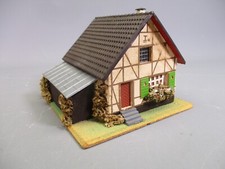 LQ1518 FALLER 271 HO 1/87 Train Rare Wood Mounted Model Half-Timbered House