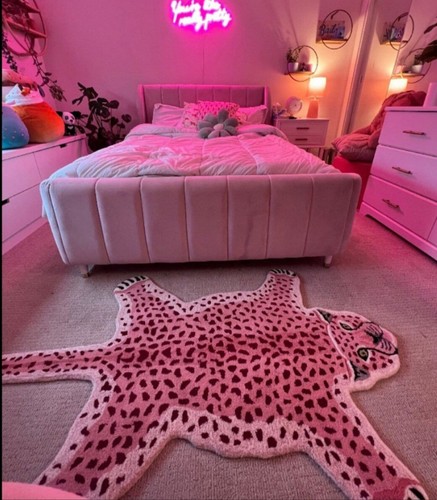 Tapis léopard 3x5 pieds - , fait