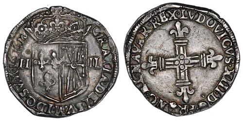 Louis xiii quart - xiii, d'écu