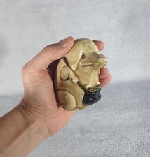 Belle et ancienne tirelire à casser en faïence Cochon Orchies 1900's