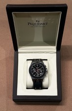 NOS EP Pequignet Moorea Triomphe Stainless Steel Chronograph Watch